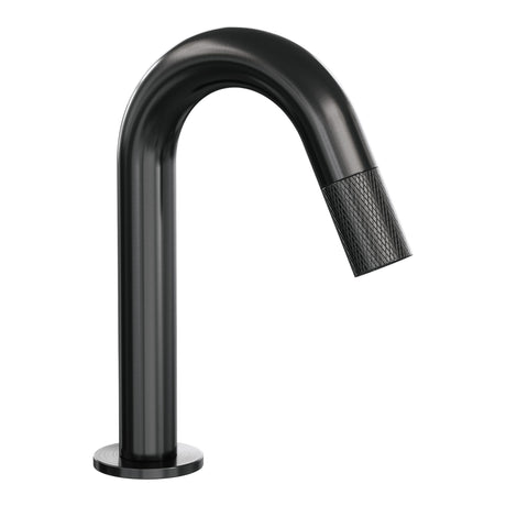 Brauer Gunmetal Carving Opbouw Fonteinkraan Met Gebogen Uitloop Gunmetal Geborsteld Pvd